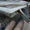 fragments of bulb seal on the engine cover