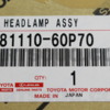 8111060P70-0 headlamp from Toyota, 20201201