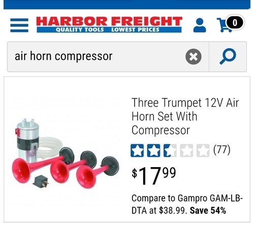 harbor freight air horn
