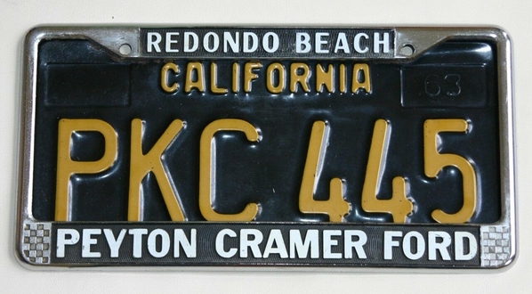 Torrance-California-Peyton-Cramer-Lincoln-Mercury-Vintage-License2